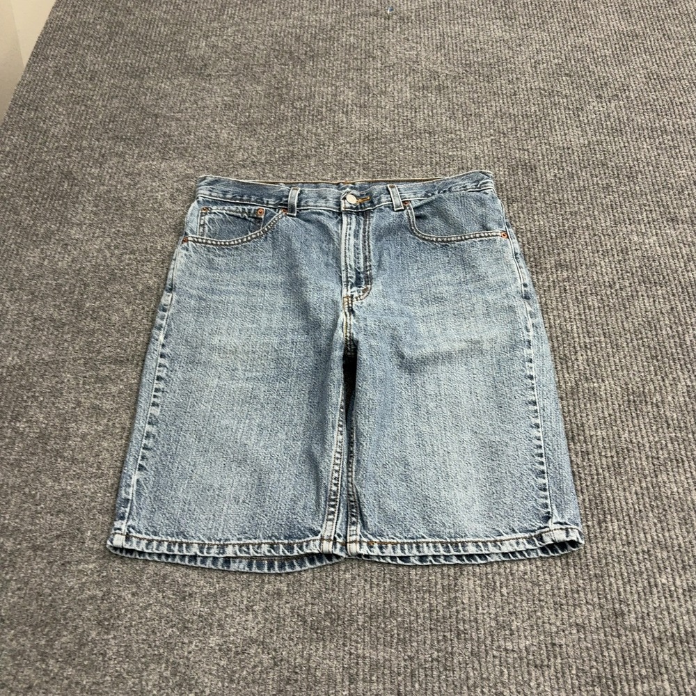 Levis 505 Shorts Mens 34 Blue Cotton Denim Regular Fit Casual Streetwear Summer